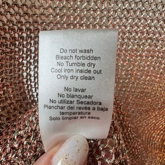 Zadig & Voltaire Miliz Deluxe Metallic Knit Open Cardigan Coral Pink Size M - Picture 13 of 13
